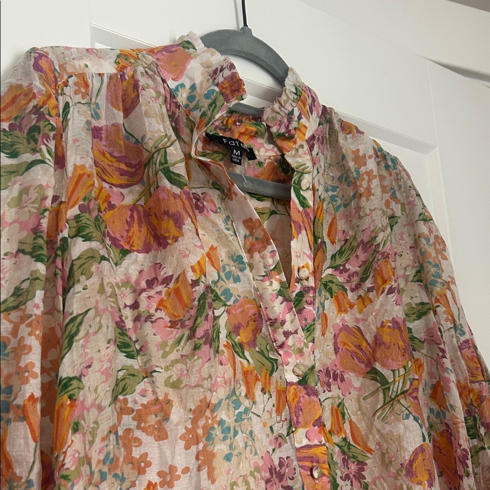 Fate: With Love Orange Floral Dress size M - Picture 3 of 8